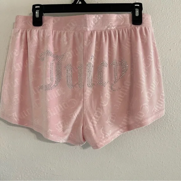 Juicy Couture Pink 2-Piece Tank & Shorts Pajama Set Size L "BLING JUICY" - Picture 5 of 6